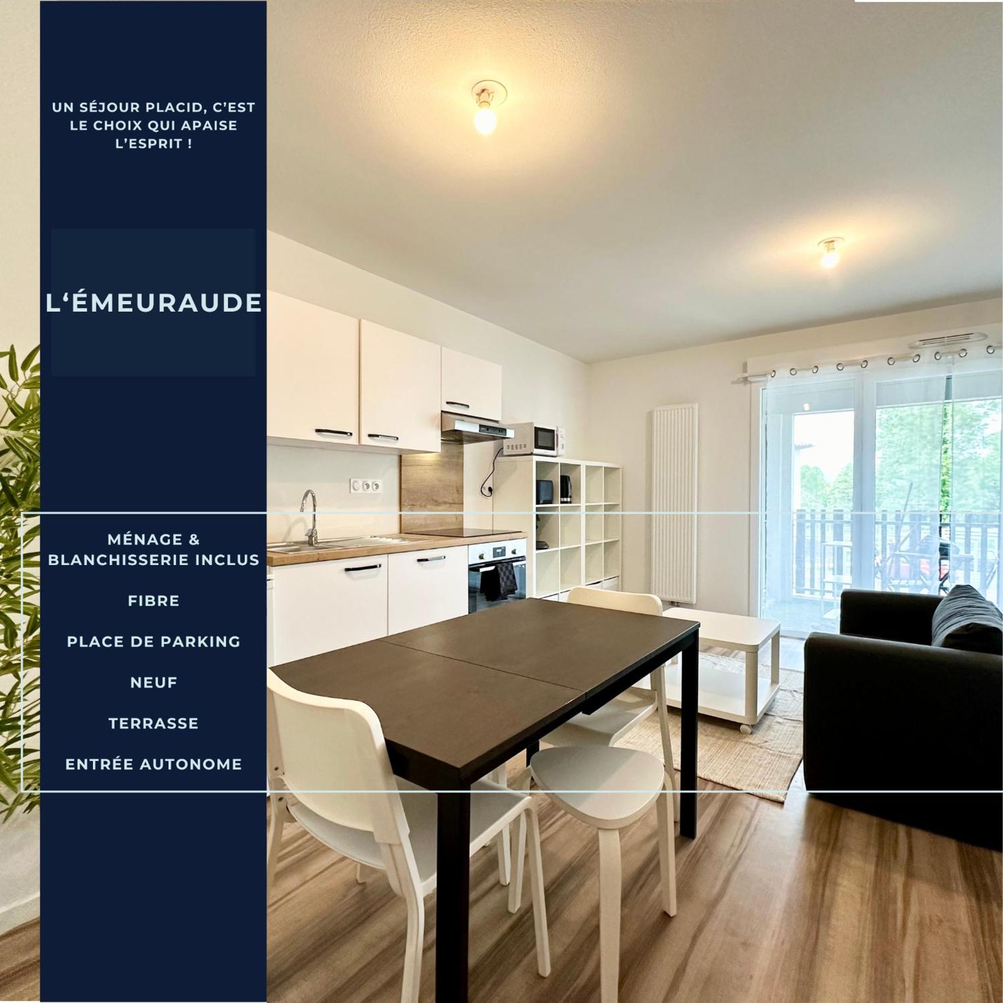 L'Emeraude - Proche Hopital - Parking - Clim - Fibre - Terrasse 몽트드마르장 외부 사진